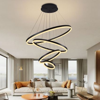 Lámpara de araña LED regulable LED/165W/230V 3000-6500K diá. 80 cm + control remoto