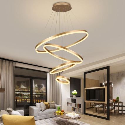 Lámpara de araña LED regulable LED/165W/230V 3000-6500K diá. 80 cm + control remoto