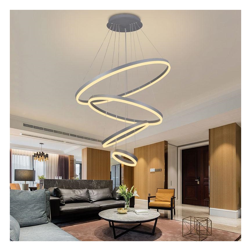 Lámpara de araña LED regulable LED/165W/230V 3000-6500K diá. 80 cm + control remoto