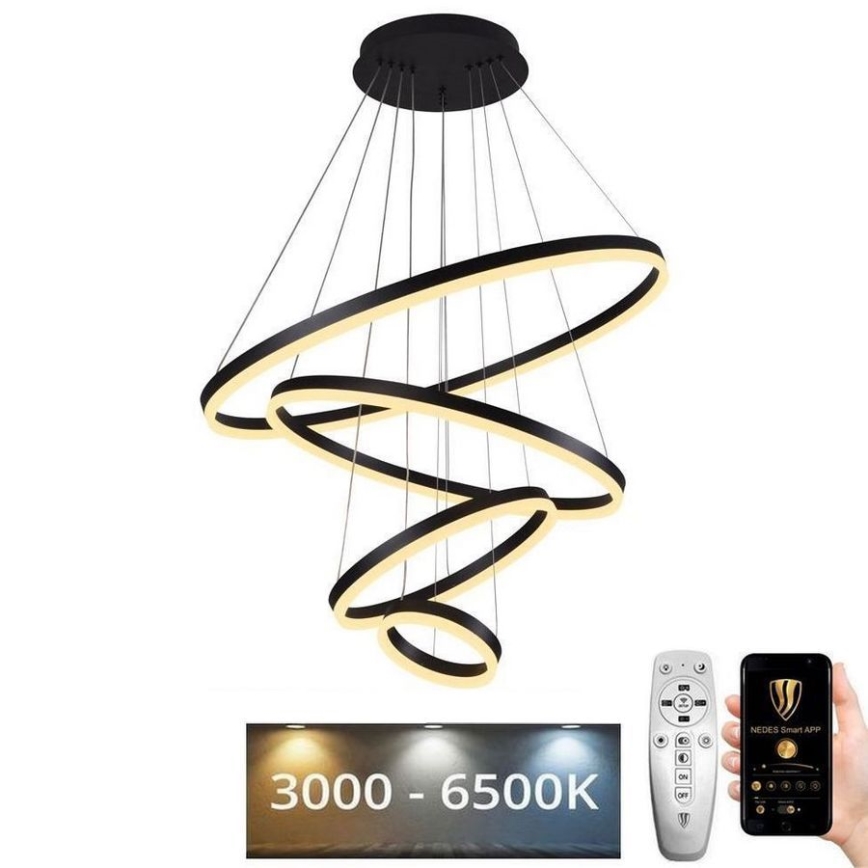 Lámpara de araña LED regulable LED/165W/230V 3000-6500K diá. 80 cm + control remoto