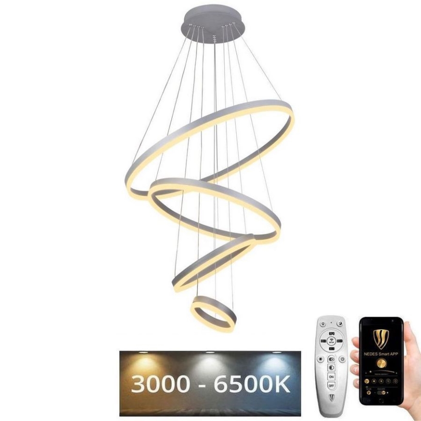 Lámpara de araña LED regulable LED/165W/230V 3000-6500K diá. 80 cm + control remoto