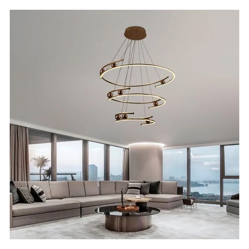 Lámpara de araña LED regulable LED/170W/230V 3000-6500K diá. 80 cm + control remoto