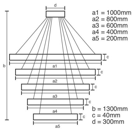 Lámpara de araña LED regulable LED/210W/230V 3000-6500K diá. 100 cm + control remoto