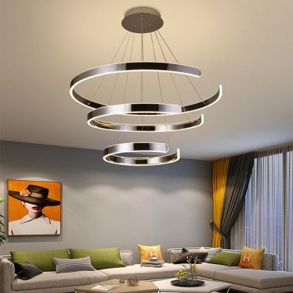 Lámpara de araña LED regulable LED/220W/230V 3000-6500K diá. 80 cm + control remoto