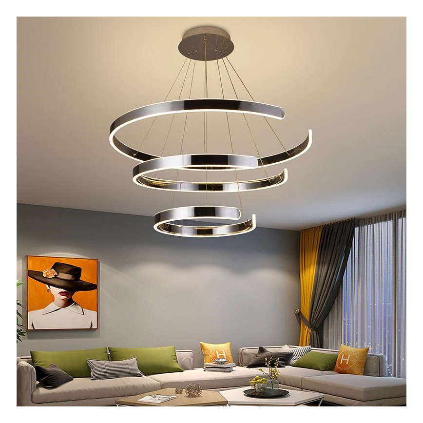 Lámpara de araña LED regulable LED/220W/230V 3000-6500K diá. 80 cm + control remoto