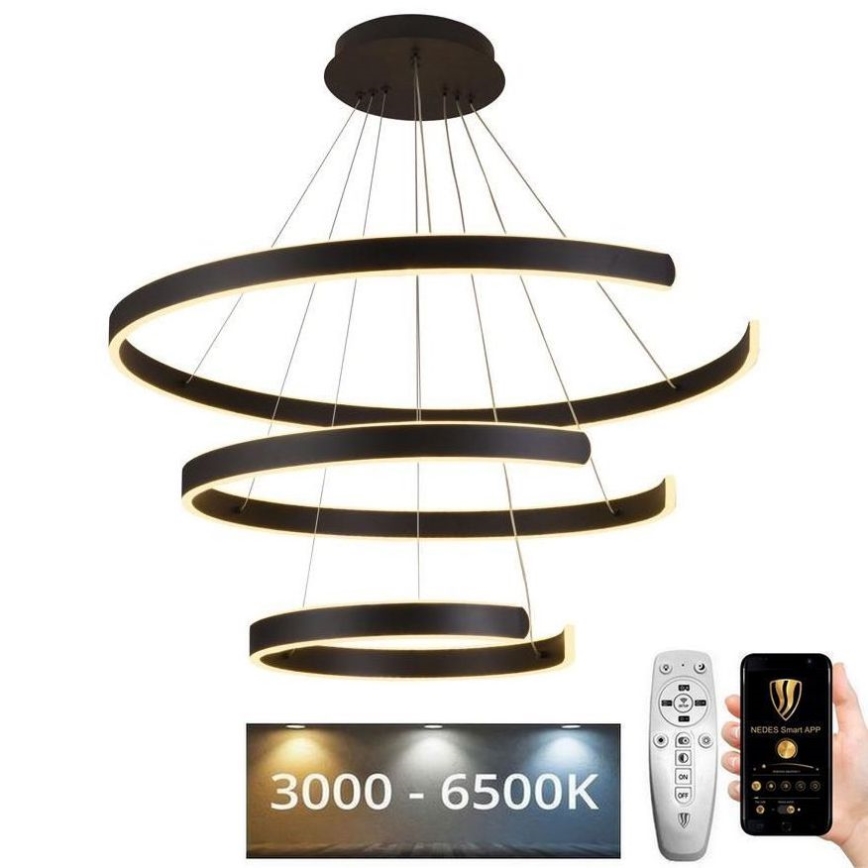 Lámpara de araña LED regulable LED/220W/230V 3000-6500K diá. 80 cm + control remoto