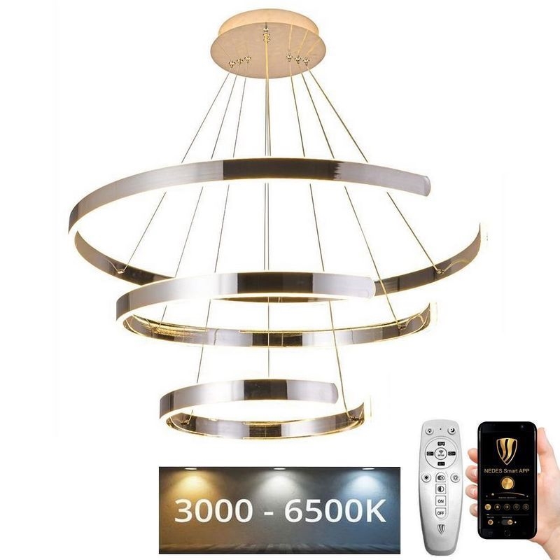 Lámpara de araña LED regulable LED/220W/230V 3000-6500K diá. 80 cm + control remoto