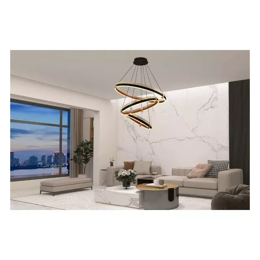 Lámpara de araña LED regulable LED/240W/230V 3000-6500K diá. 80 cm + control remoto