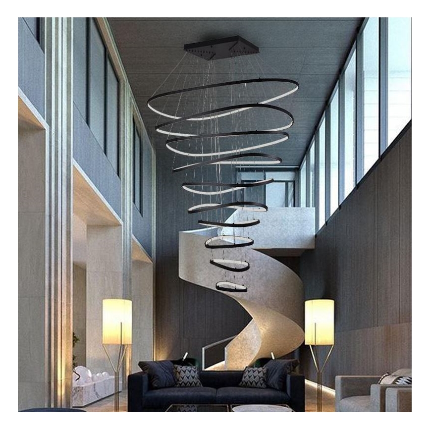 Lámpara de araña LED regulable LED/370W/230V 3000-6500K diá. 100 cm + control remoto