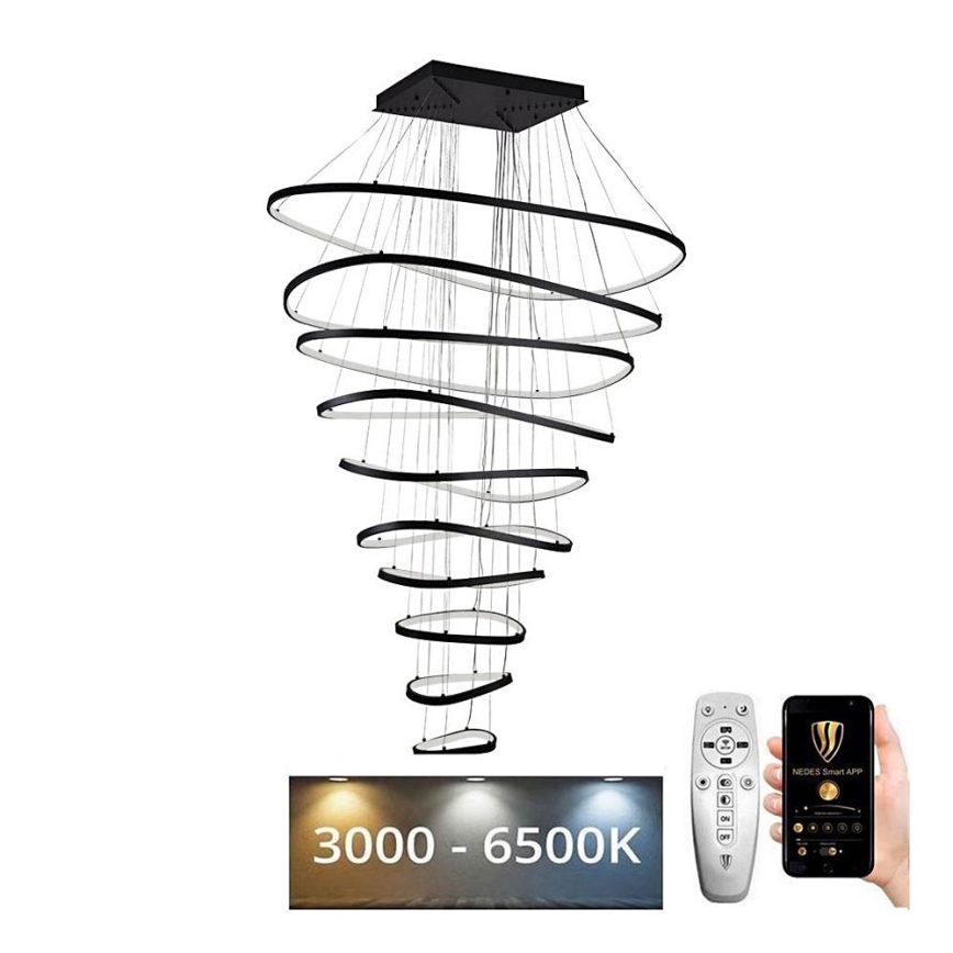 Lámpara de araña LED regulable LED/370W/230V 3000-6500K diá. 100 cm + control remoto
