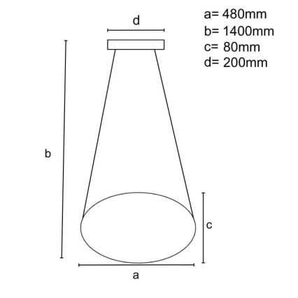 Lámpara de araña LED regulable LED/40W/230V 3000-6500K diá. 48 cm negro + control remoto