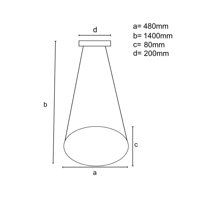 Lámpara de araña LED regulable LED/40W/230V 3000-6500K diá. 48 cm negro + control remoto