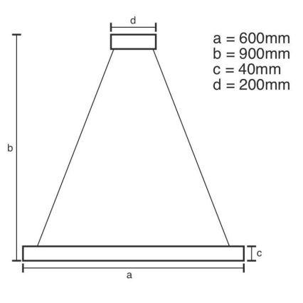 Lámpara de araña LED regulable LED/42W/230V 3000-6500K diá. 60 cm + control remoto