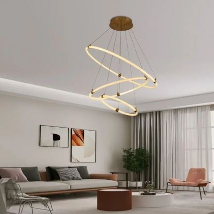 Lámpara de araña LED regulable LED/45W/230V 3000-6500K diá. 80 cm + control remoto
