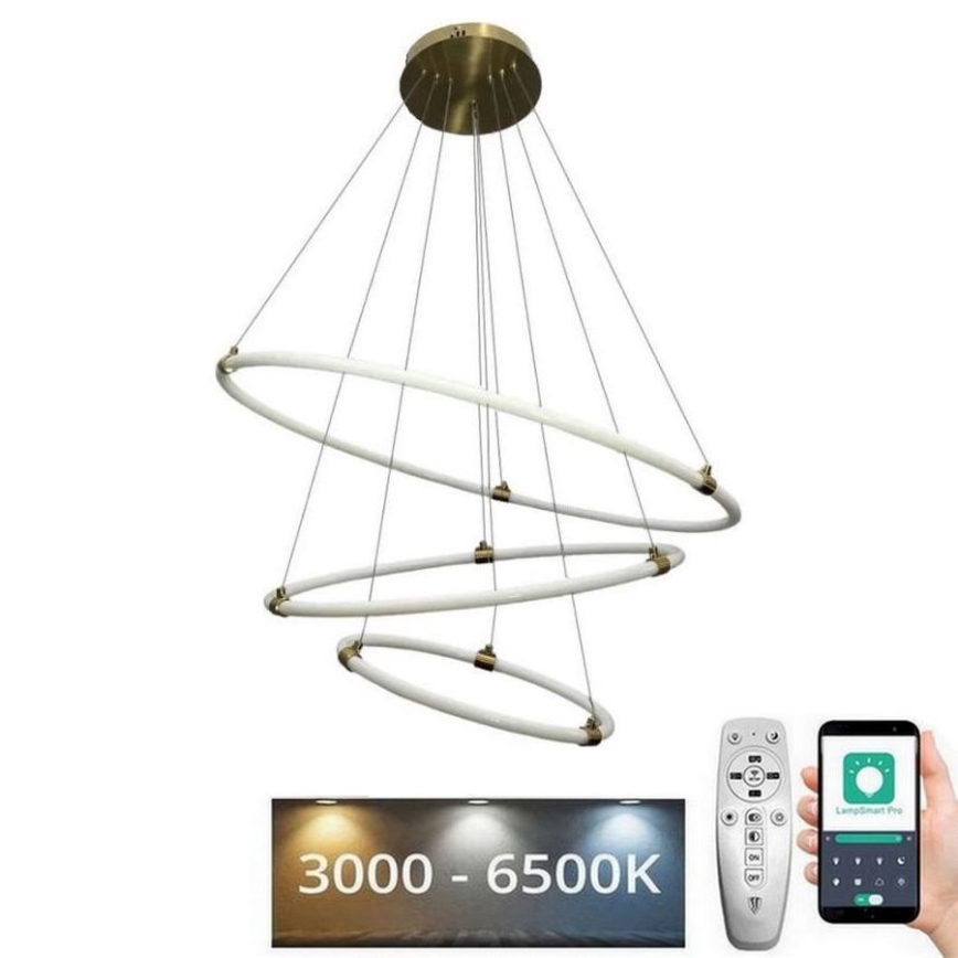 Lámpara de araña LED regulable LED/45W/230V 3000-6500K diá. 80 cm + control remoto