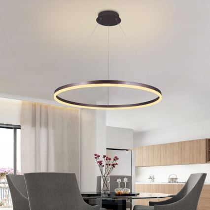 Lámpara de araña LED regulable LED/55W/230V 3000-6500K diá. 80 cm + control remoto