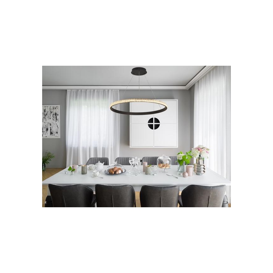 Lámpara de araña LED regulable LED/55W/230V 3000-6500K diá. 80 cm + control remoto