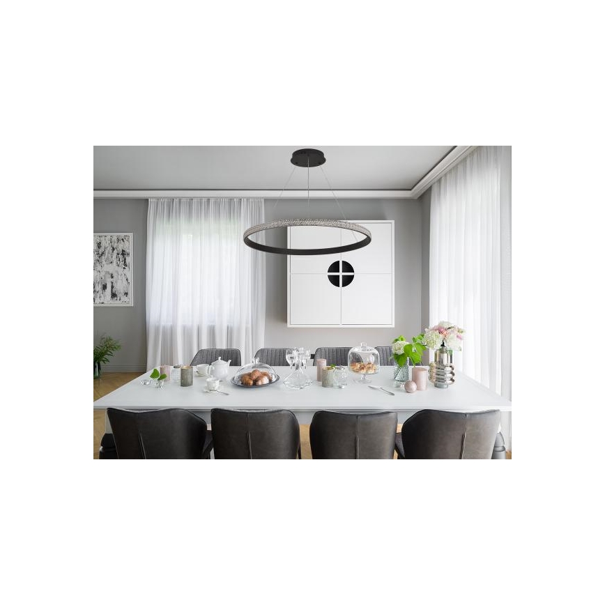 Lámpara de araña LED regulable LED/55W/230V 3000-6500K diá. 80 cm + control remoto