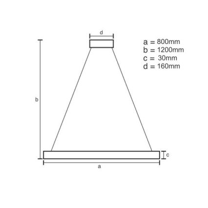 Lámpara de araña LED regulable LED/55W/230V 3000-6500K diá. 80 cm + control remoto