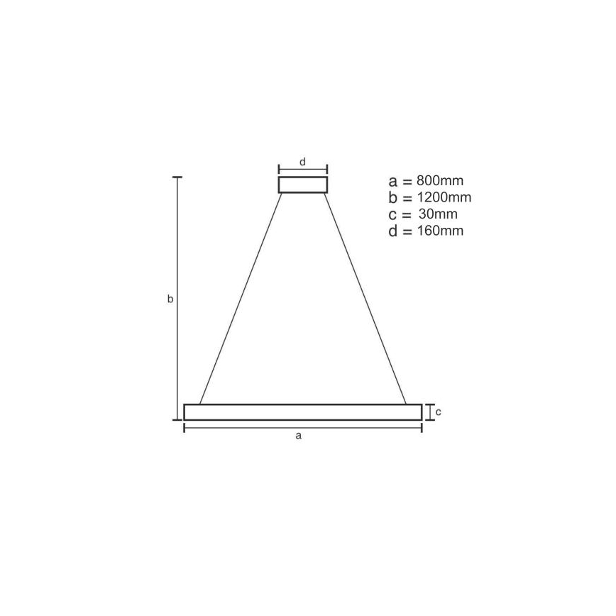 Lámpara de araña LED regulable LED/55W/230V 3000-6500K diá. 80 cm + control remoto