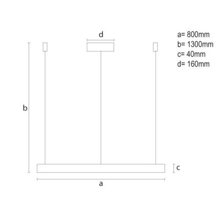 Lámpara de araña LED regulable LED/55W/230V 3000-6500K diá. 80 cm + control remoto
