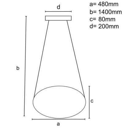 Lámpara de araña LED regulable LED/65W/230V 3000-6500K diá. 48 cm dorado + control remoto