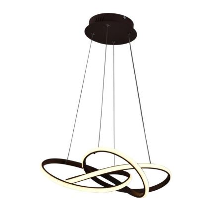 Lámpara de araña LED regulable LED/65W/230V 3000-6500K diá. 48 cm marrón + control remoto