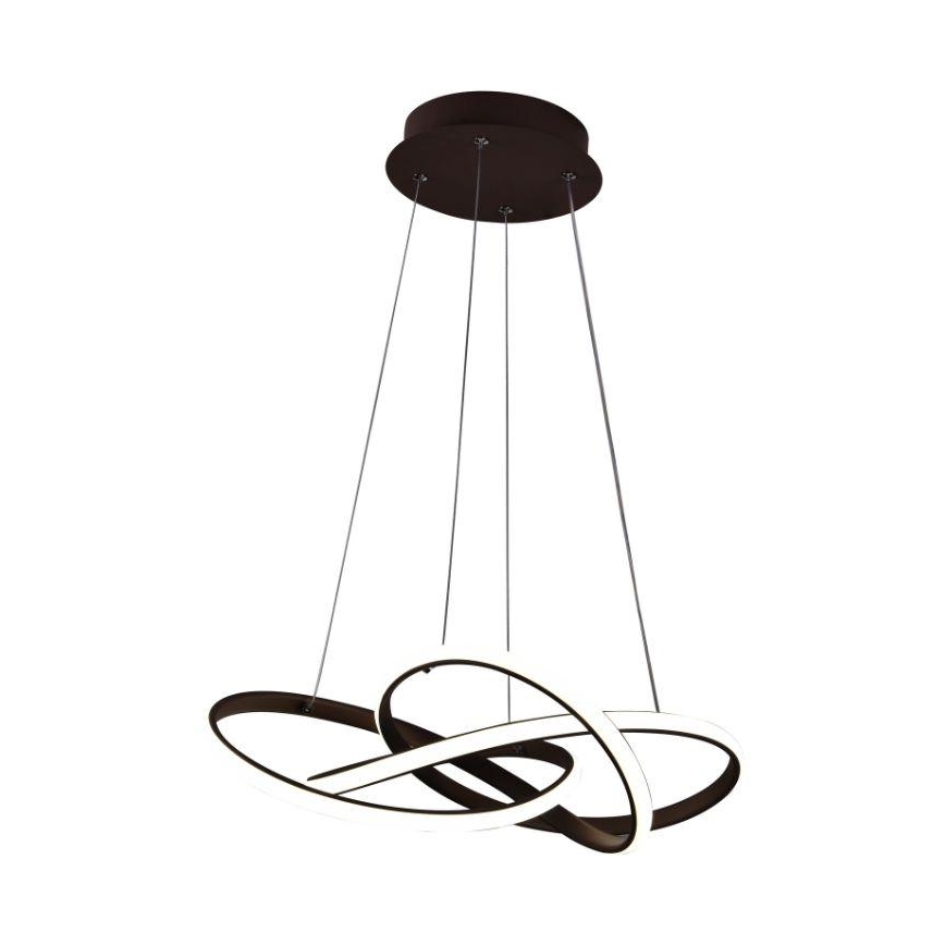Lámpara de araña LED regulable LED/65W/230V 3000-6500K diá. 48 cm marrón + control remoto