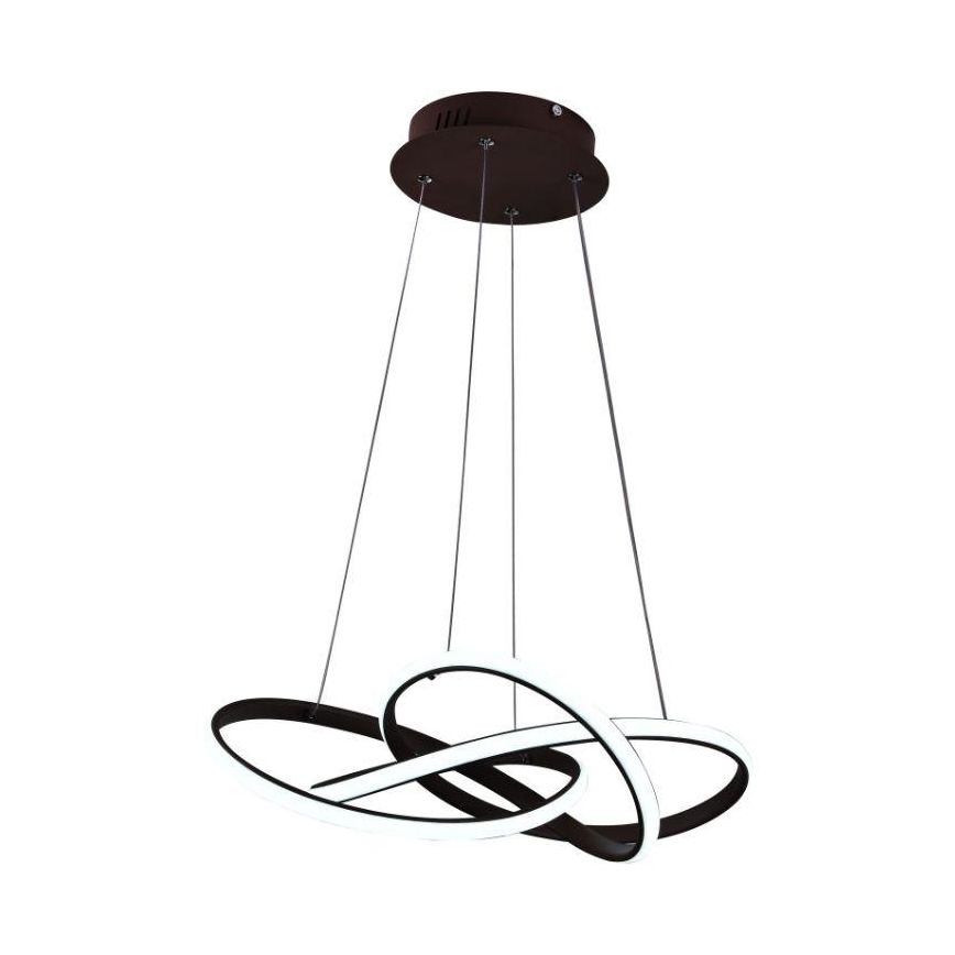 Lámpara de araña LED regulable LED/65W/230V 3000-6500K diá. 48 cm marrón + control remoto