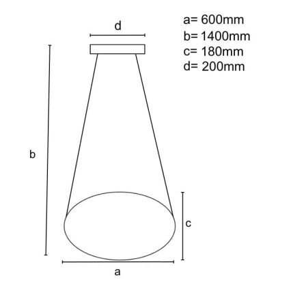 Lámpara de araña LED regulable LED/70W/230V 3000-6500K diá. 60 cm blanco + control remoto