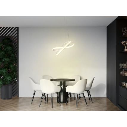 Lámpara de araña LED regulable LED/70W/230V 3000-6500K diá. 55 cm blanco + control remoto