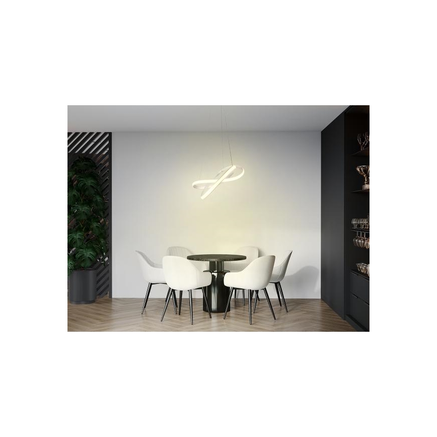 Lámpara de araña LED regulable LED/70W/230V 3000-6500K diá. 55 cm blanco + control remoto
