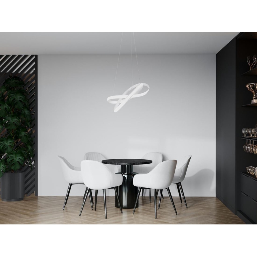 Lámpara de araña LED regulable LED/70W/230V 3000-6500K diá. 55 cm blanco + control remoto