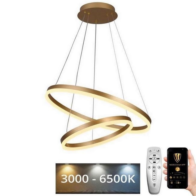 Lámpara de araña LED regulable LED/70W/230V 3000-6500K diá. 60 cm + control remoto