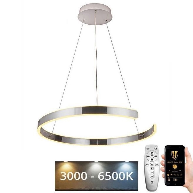 Lámpara de araña LED regulable LED/70W/230V 3000-6500K diá. 60 cm + control remoto