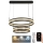 Lámpara de araña LED regulable LED/70W/230V 3000-6500K diá. 60 cm negro + control remoto
