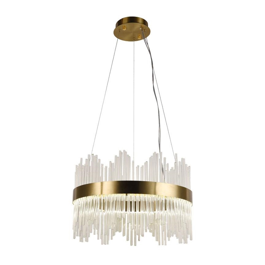 Lámpara de araña de cristal LED regulable en una cadena LED/70W/230V 3000-6500K dorado + control remoto
