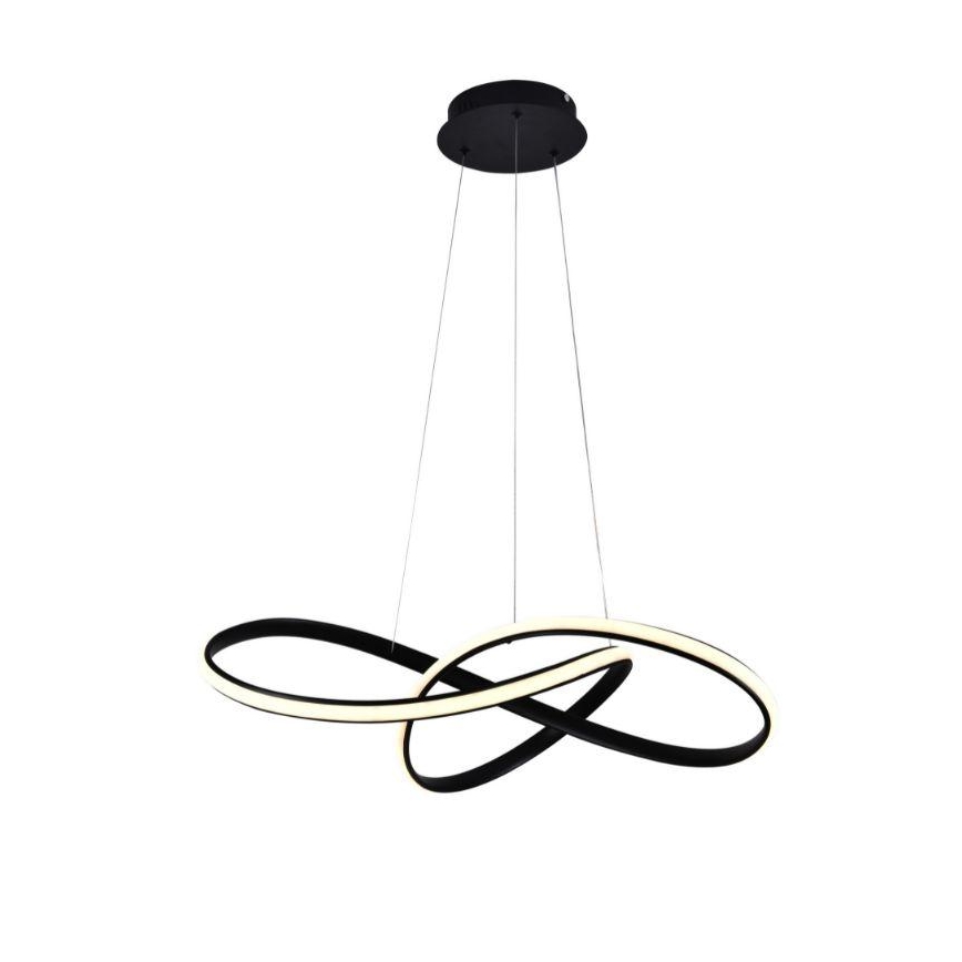 Lámpara de araña LED regulable LED/70W/230V 3000-6500K diá. 60 cm negro + control remoto