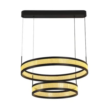 Lámpara de araña LED regulable LED/70W/230V 3000-6500K diá. 60 cm negro + control remoto