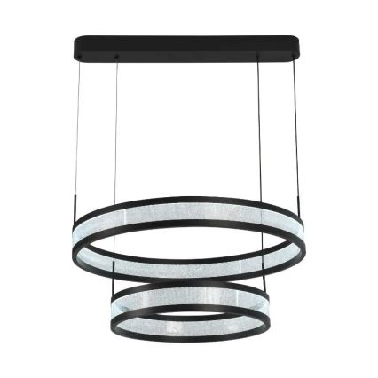 Lámpara de araña LED regulable LED/70W/230V 3000-6500K diá. 60 cm negro + control remoto