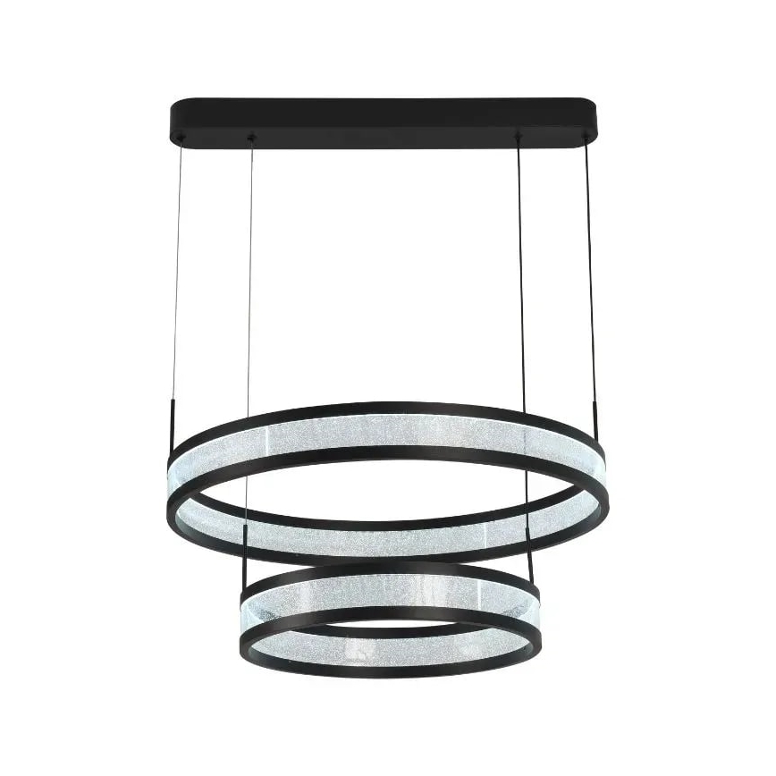 Lámpara de araña LED regulable LED/70W/230V 3000-6500K diá. 60 cm negro + control remoto