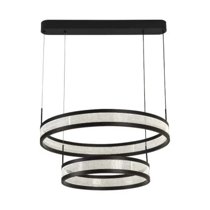 Lámpara de araña LED regulable LED/70W/230V 3000-6500K diá. 60 cm negro + control remoto
