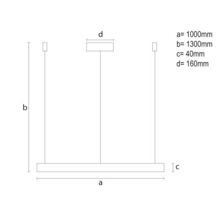Lámpara de araña LED regulable LED/72W/230V 3000-6500K diá. 100 cm + control remoto