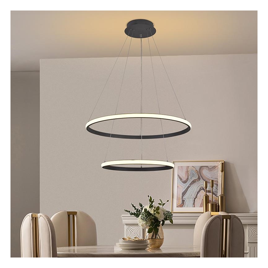 Lámpara de araña LED regulable LED/75W/230V 3000-6500K diá. 60 cm + control remoto