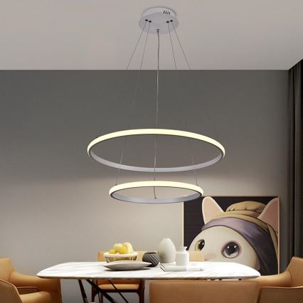 Lámpara de araña LED regulable LED/75W/230V 3000-6500K diá. 60 cm + control remoto