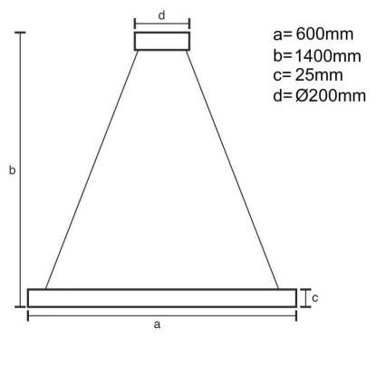 Lámpara de araña LED regulable LED/75W/230V 3000-6500K diá. 60 cm + control remoto
