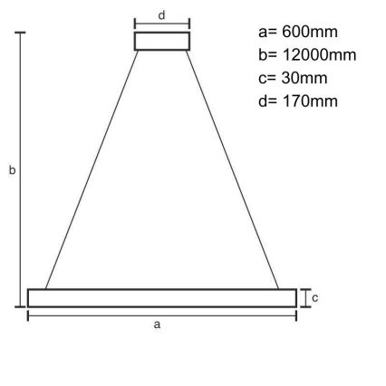 Lámpara de araña LED regulable LED/75W/230V 3000-6500K diá. 60 cm + control remoto