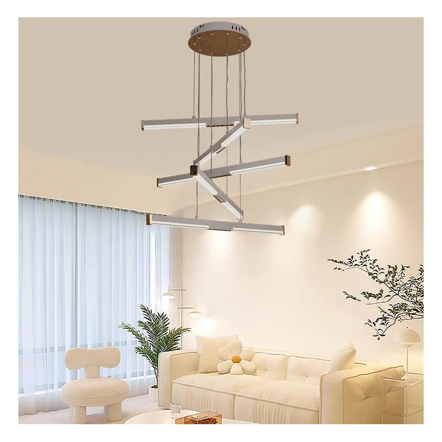 Lámpara de araña LED regulable LED/75W/230V 3000-6500K diá. 60 cm + control remoto