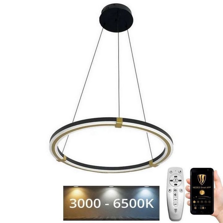 Lámpara de araña LED regulable LED/75W/230V 3000-6500K diá. 60 cm + control remoto