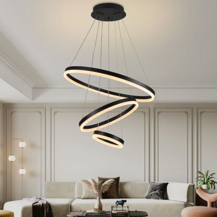 Lámpara de araña LED regulable LED/85W/230V 3000-6500K diá. 60 cm + control remoto